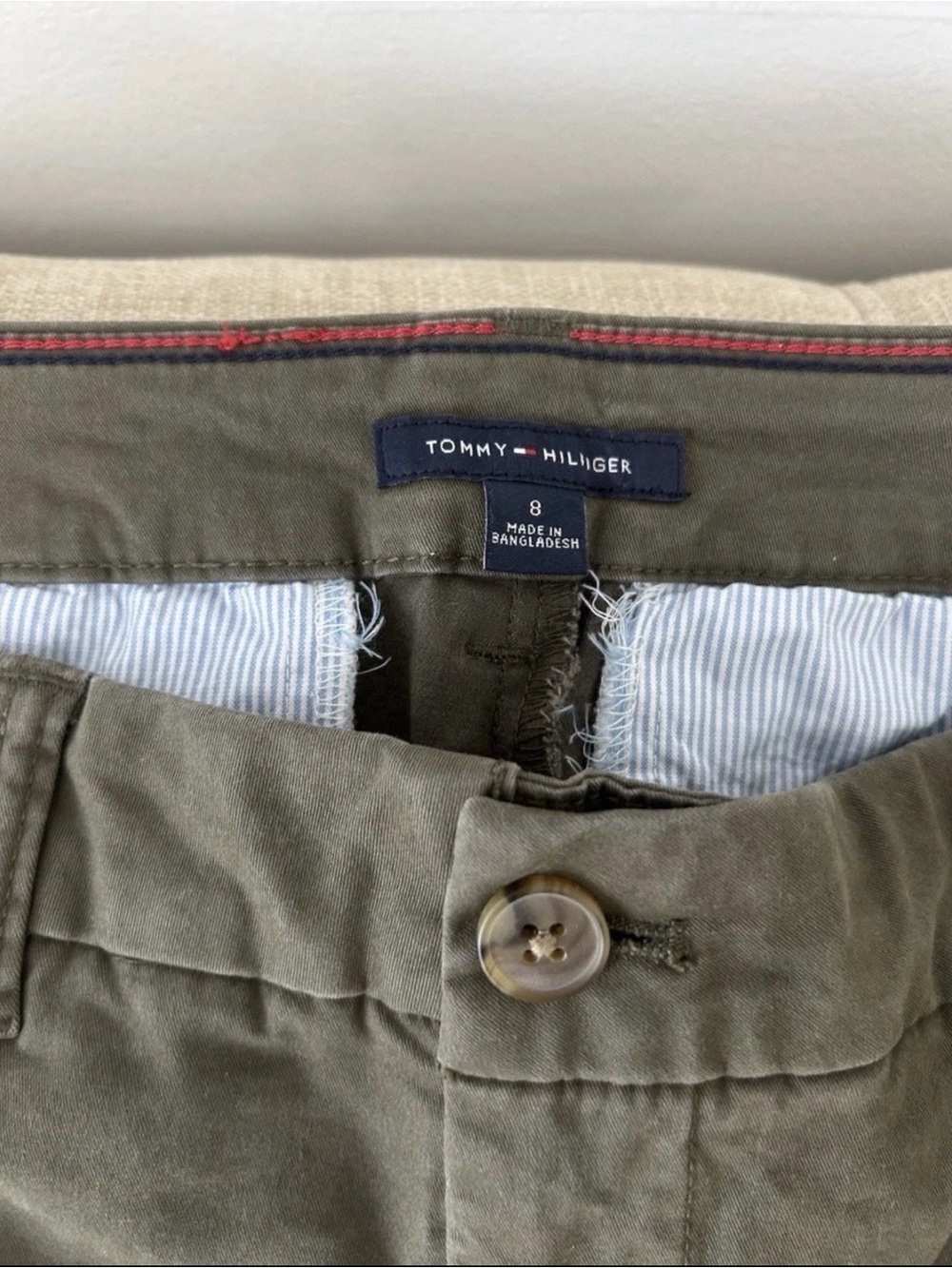 Tommy Hilfiger Women's Straight Leg Chino Pants Lot of 2 Size 8 Pink & Olive - Picture 8 of 15